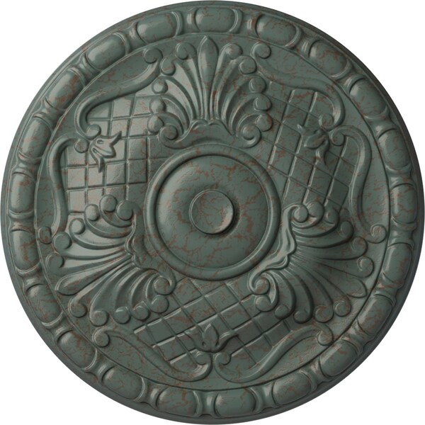 Ekena Millwork Amelia Ceiling Medallion (Fits Canopies up to 4 1/8"), 15 3/4"OD x 5/8"P, Cloud Burst Crackle CM16AMCBC - main
